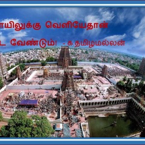 வாயிலுக்கு வெளியேதான் ஓட வேண்டும்!  – க.தமிழமல்லன்